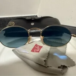 Women’s Ray Ban’s Oval Rose Gold MODEL: RB3547 001/3M 51-21 145 2N Ray-Ban RB3547 - OVAL Sunglasses | Select Eyewear main image 2